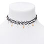 Mixed Metal Celestial Tattoo Choker Necklace,