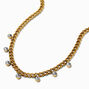 Icing Select 18k Gold Plated Cubic Zirconia Confetti Curb Chain Necklace,