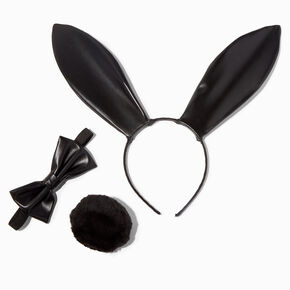 Black Bunny Leather Costume Set - 3 Pack,