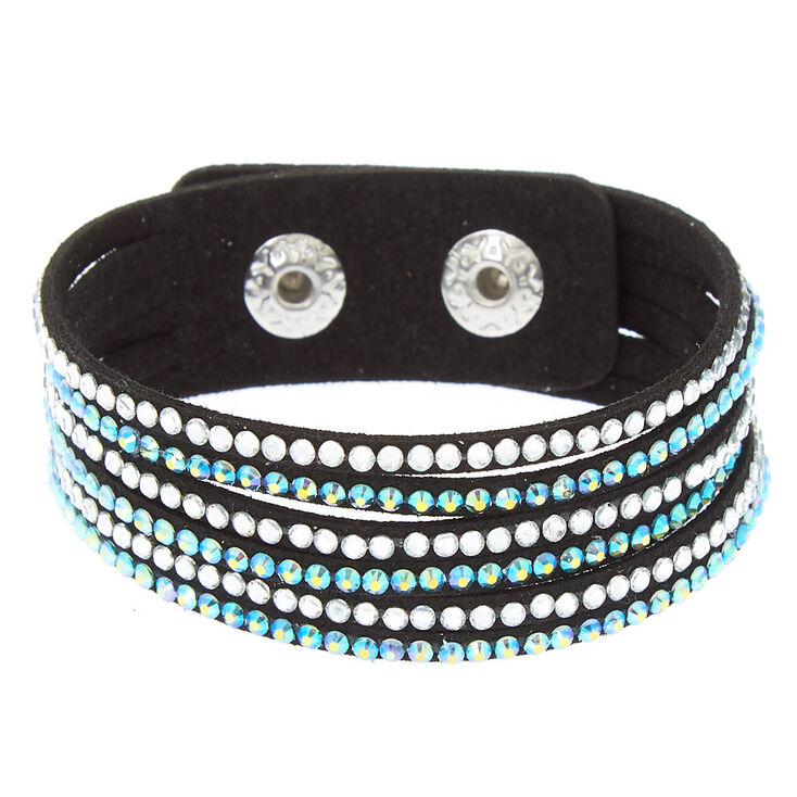 Studded Layered Wrap Bracelet - Teal,