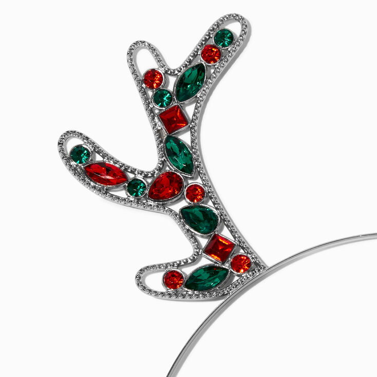 Christmas Gemstone Reindeer Antlers Headband,