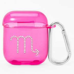 Pink Scorpio Zodiac Earbud Case Cover - Compatible with Apple AirPods&reg;,