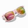 Pink Strawberry Print Rainbow Lens Sunglasses,