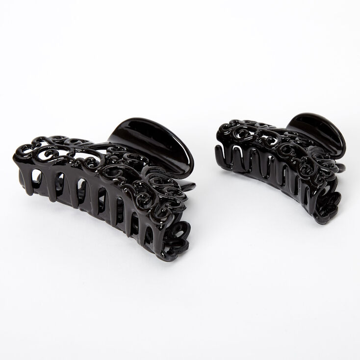 Filigree Hair Claws - Black, 2 Pack | Icing US