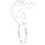 Silver 60MM Thick Hoop Earrings,