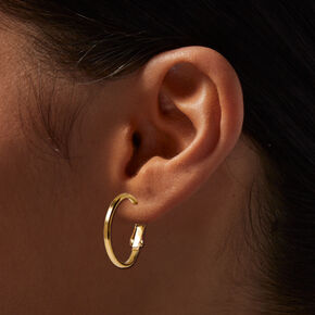 Gold-tone Stainless Steel 20MM Huggie Hoop Earrings,