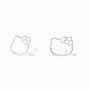 Sterling Silver Hello Kitty&reg; Cutout Stud Earrings,