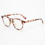 Translucent Tortoiseshell Round Clear Lens Frames,