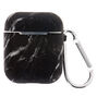 Black Marble Silicone Earbud Case Cover - Compatible With Apple AirPods&reg;,