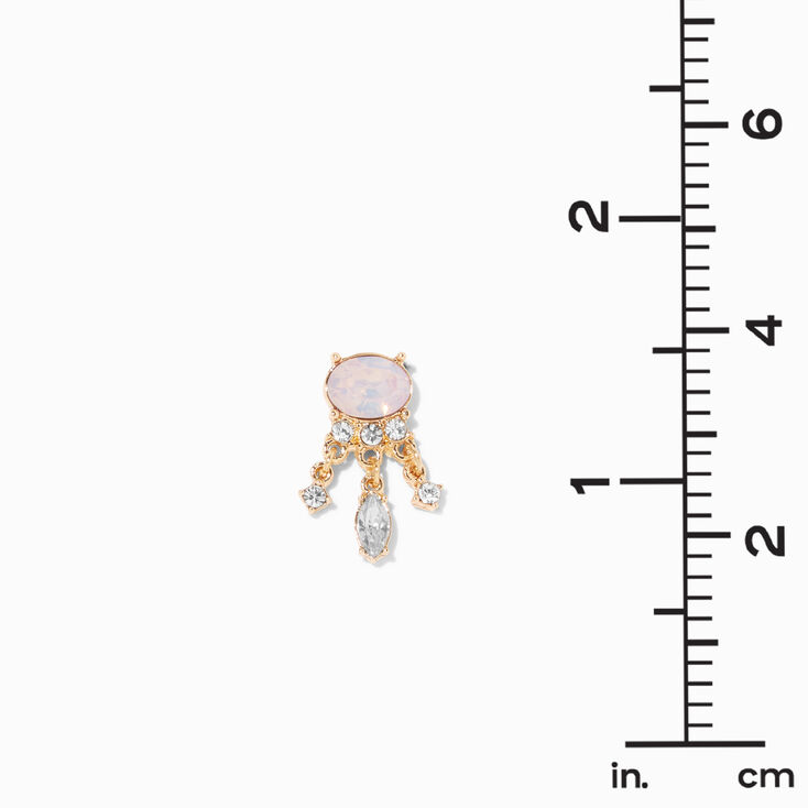 Pink Rhinestone 0.5&quot; Drop Earrings,