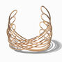 Gold-tone Crisscross Wire Cuff Bracelet,