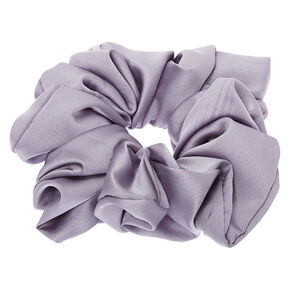 Giant Satin Hair Scrunchie - Gray,