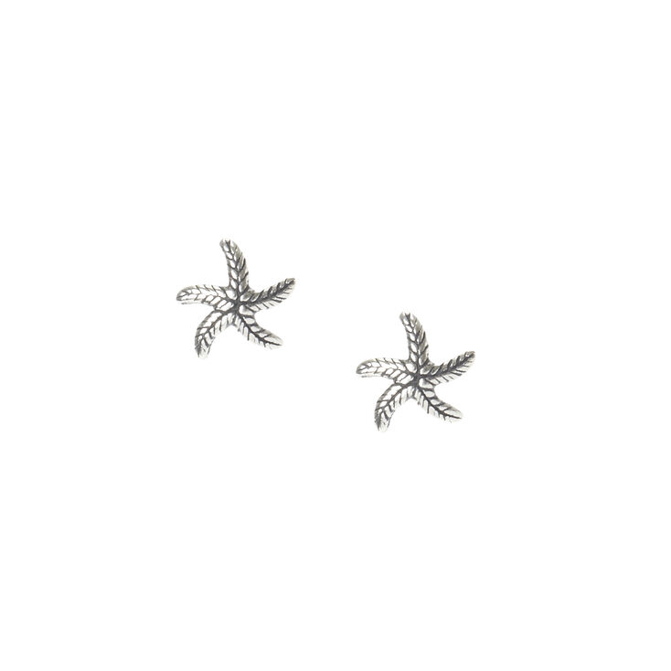 Sterling Silver Starfish Earrings,