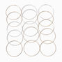 Gold &amp; Silver Bangle Bracelets - 15 Pack,