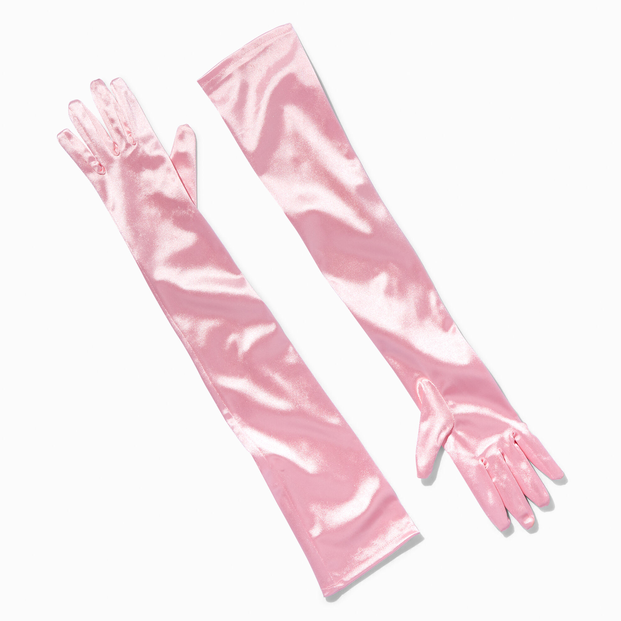 Pink satin gloves best sale