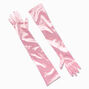 Baby Pink Satin Long Gloves,