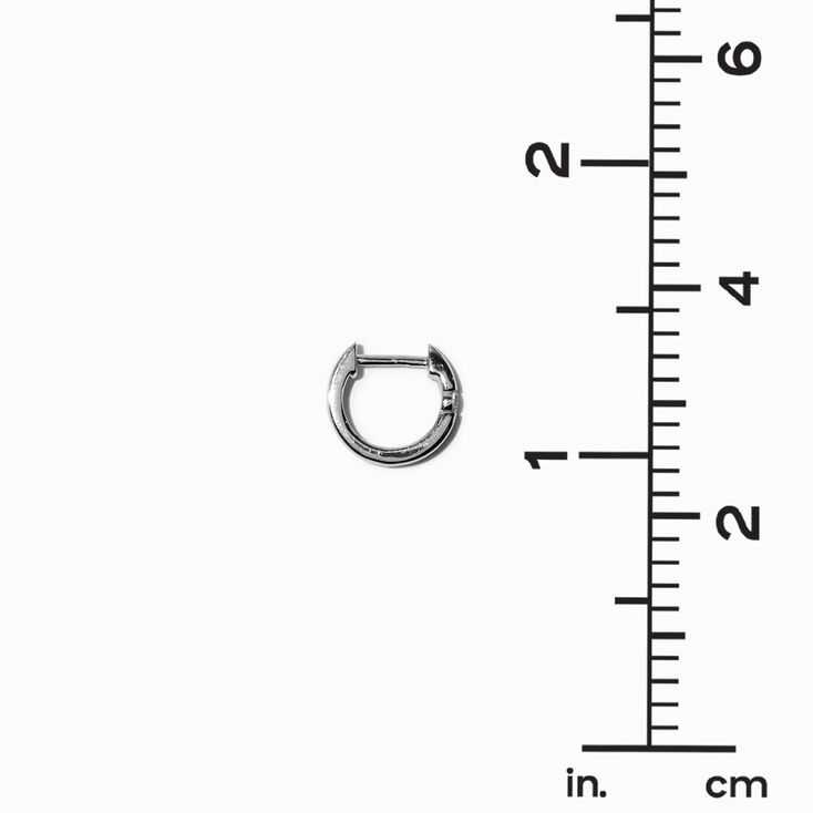 ICING Select Sterling Silver 1/20 ct. tw. Lab Grown Diamond 10MM Clicker Hoop Earrings,