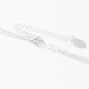 Silver Cut Out Moon &amp; Star Y-Neck Multi Strand Necklace,