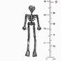 Glittery Jointed Skeleton 4&quot; Drop Earrings,