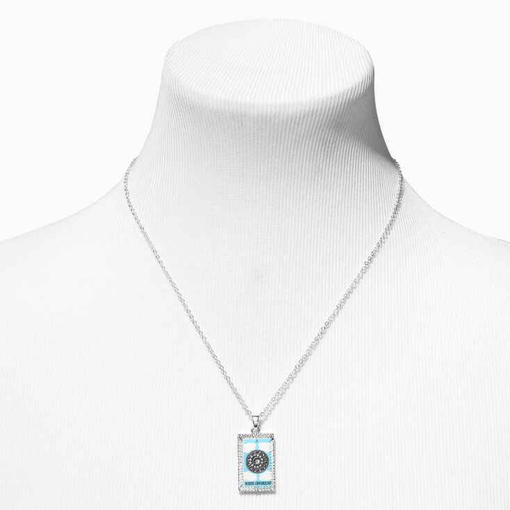 The Wheel of Fortune Tarot Card Pendant Necklace,