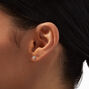Silver Cubic Zirconia 3MM Round Stud Earrings,