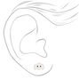 Sterling Silver Glitter Cloud Stud Earrings - White,