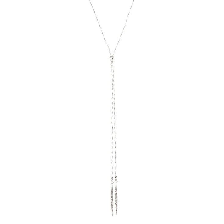 Silver-Tone Long Necklace,