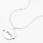 Silver Glow In The Dark Zodiac Spinning Pendant Necklace - Pisces,