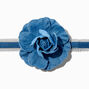 Denim Rose Choker Necklace,