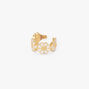 Gold and White Daisies Ear Cuff,