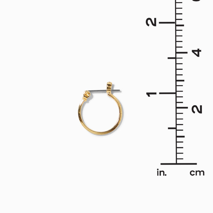 Gold 15MM Hoop Earrings,