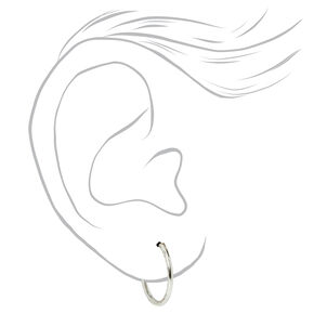 Sterling Silver Fireball Stud and Hoop Earrings - 3 Pack,