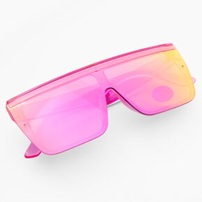 Neon Shield Sunglasses - Pink,