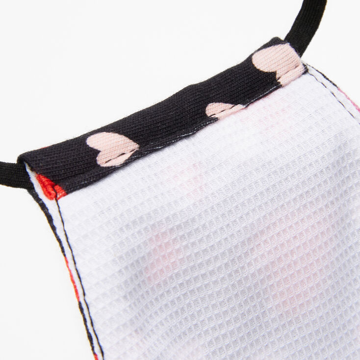 Cotton Scatter Print Hearts Face Mask - Adult,
