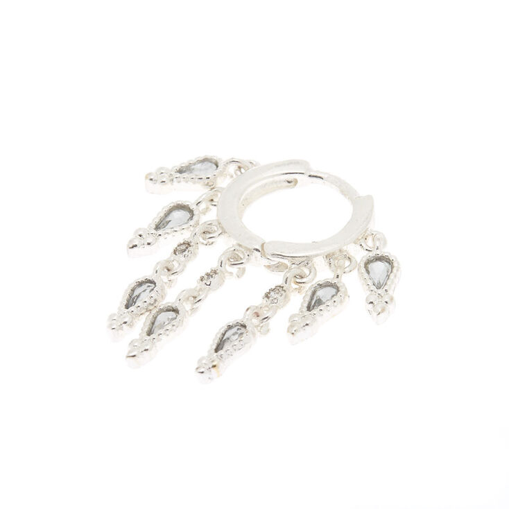 Silver Drape Dangle Cartilage Earring,
