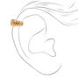 Gold Textured Crescent Ear Cuff,