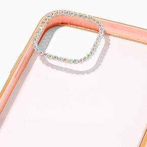 Embellished Clear/Blush Pink Phone Case - Fits iPhone&reg; XR/11,