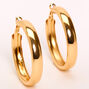 Gold 50MM Tube Hoop Earrings,