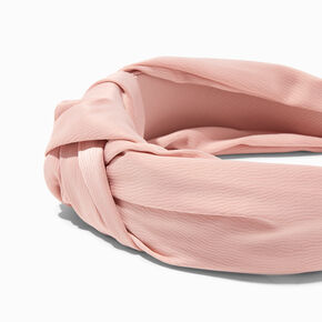 Pink Blush Satin Knotted Headband,