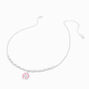 Pink Horseshoe Heart Pendant Necklace,