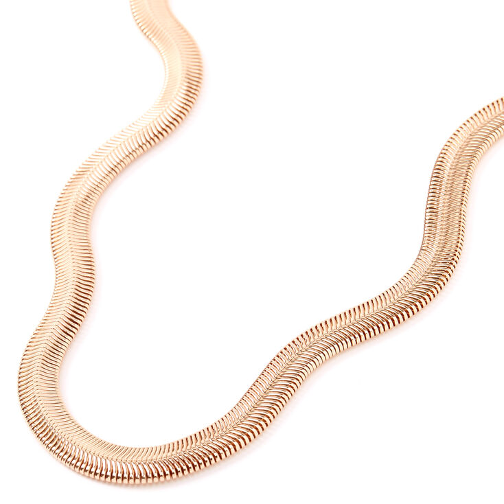 gold sleek snake chain necklace