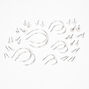 Silver Graduated Mixed Stud Earrings - 20 Pack,