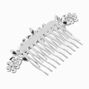 Silver-tone Daisy Rhinestone Hair Comb,