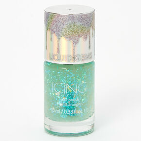 Liquid Gems Glitter Nail Polish - Mint,