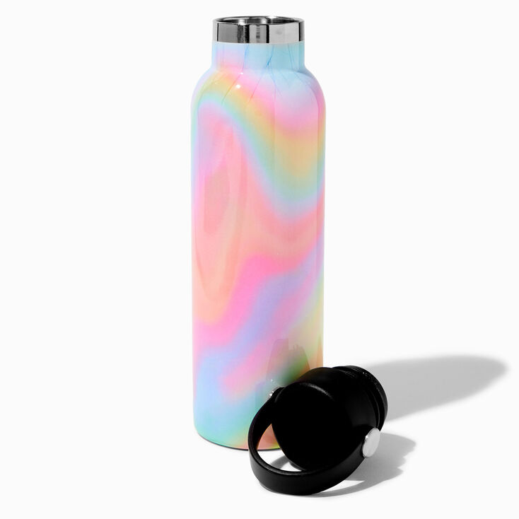Pastel Rainbow Tie Dye Stainless Steel Water Bottle,