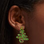 Glitter Christmas Tree 2&#39;&#39; Drop Earrings,