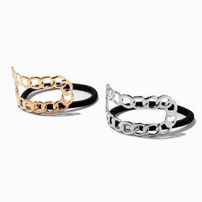Chainlink Oval Cuff Hair Ties - 2 Pack,