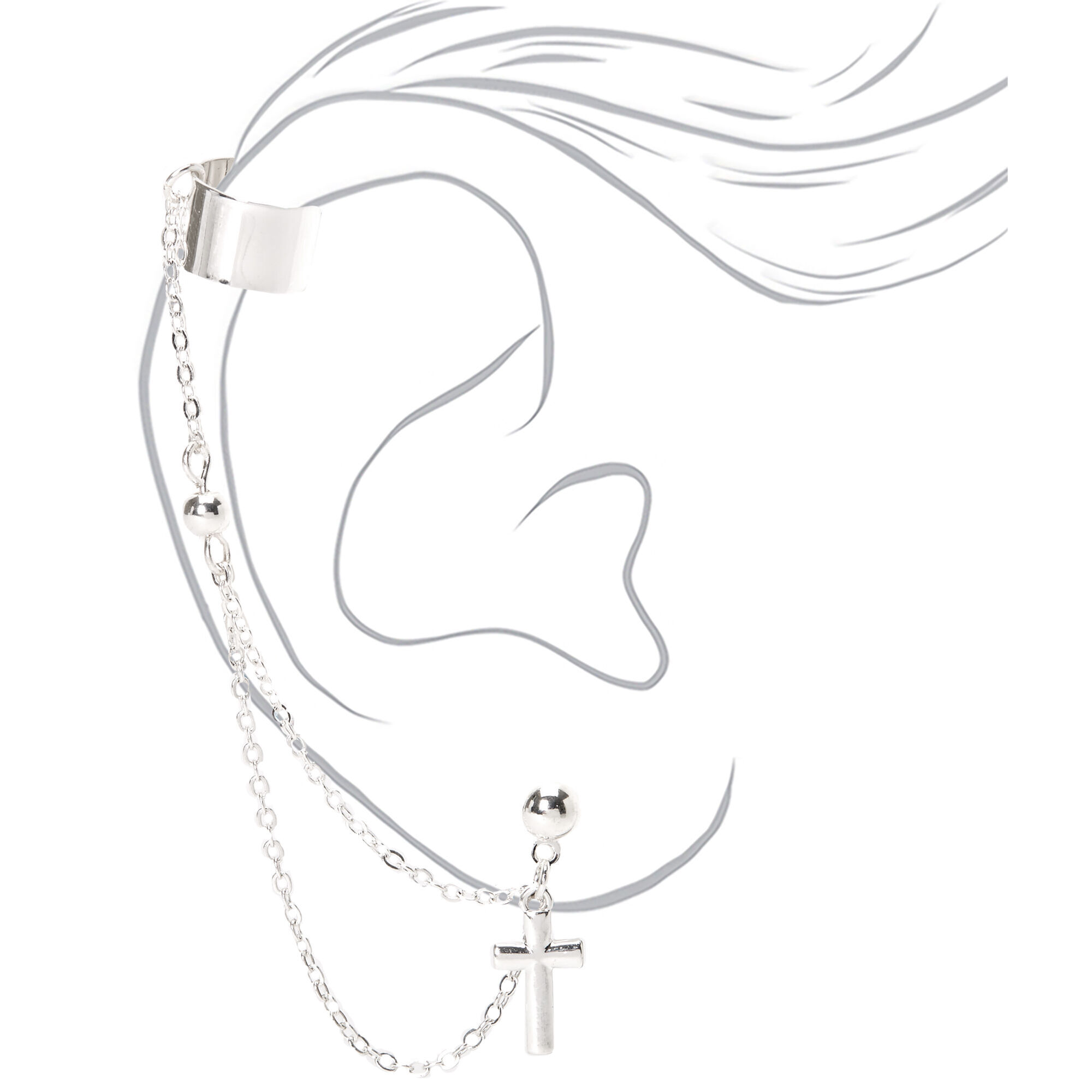 MINI CROSS EAR CUFF  Rings  Tings  Online fashion store  Shop the  latest trends