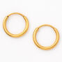 18kt Gold Plated 12MM Hoop Earrings,