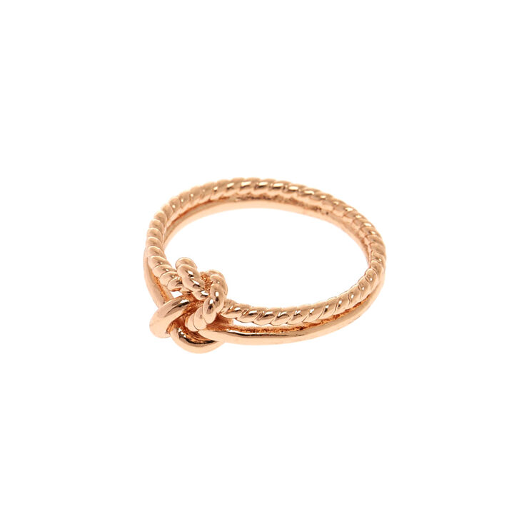 Rose Gold Knotted Ring,